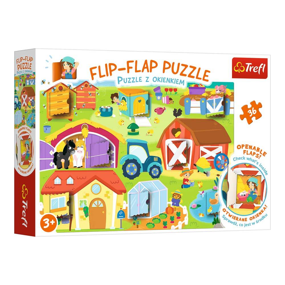 TREFL Flip-Flap - Puzzle - Auf dem Bauernhof - 36 Teile 808562799