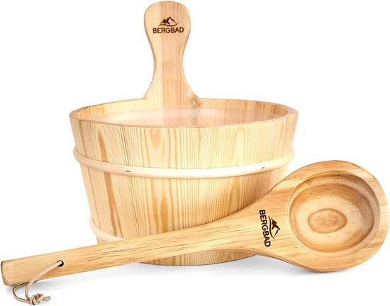 OEM Holzsauna-Eimer 2,5L mit Schöpfkelle und Plastikeinsatz 2026