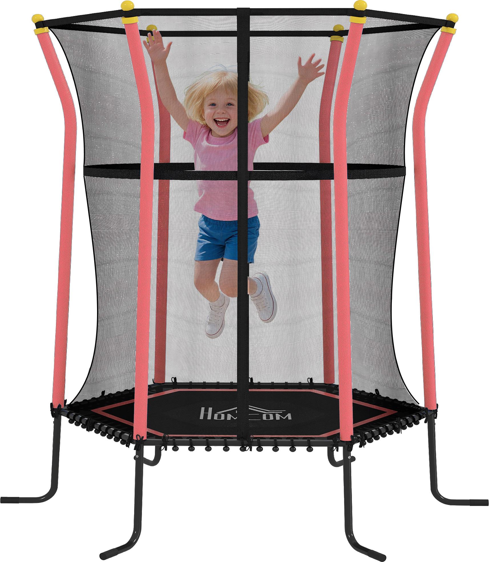 HOMCOM Trampolína pre deti, 122 x 111 cm, vnútorná trampolína, vhodná pre deti do 50 kg