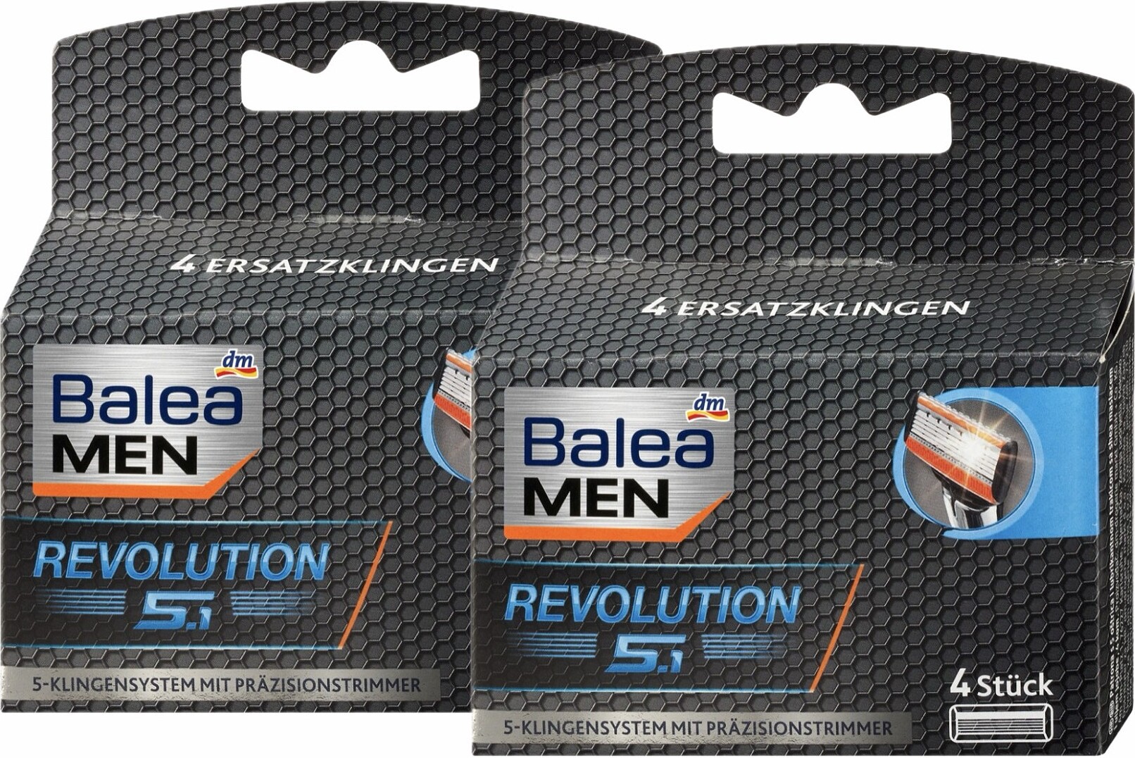 Dm-Drogeri markt 2 x Balea MEN - Rasierklingen Revolution 5.1, (2 x 4er Pack) bl-2912-2x