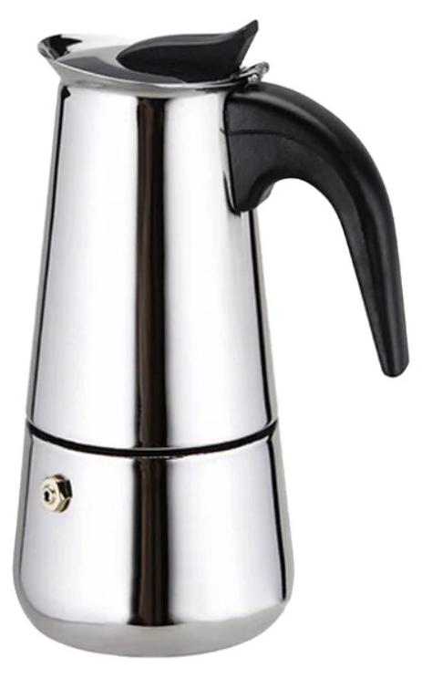 emeco Espressokocher Tassen Espresso Mokka Kaffee Kocher Espressokanne Silber 6 Tassen