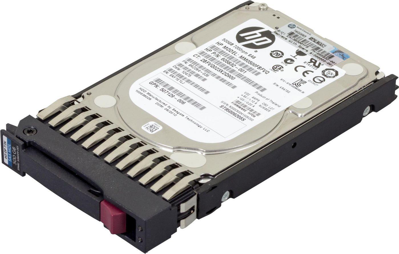 HP 508009-001, Serial Attached SCSI (SAS), 500 GB, 63.5 mm (2.5 ")