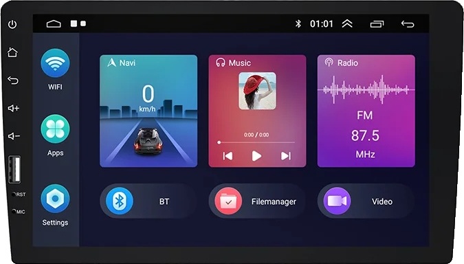 Autorádio, multimediálny video prehrávač, Bluetooth GPS, 9 Zoll 2 32G