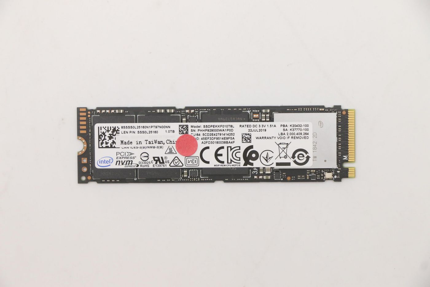SSD disk Lenovo 1TB M.2 2280 OPAL 2.0 (00UP740)