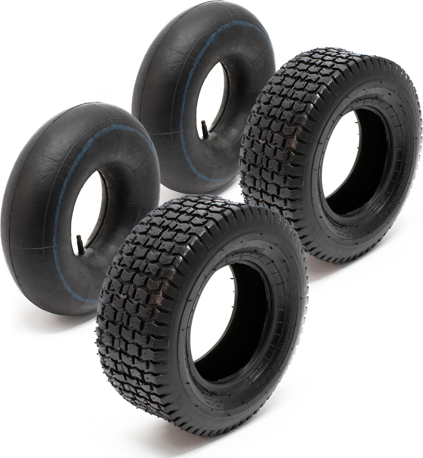 Wiltec 2x plášť pneumatiky 2x duša Jazdecká kosačka/traktor na trávu 16x6.50-8 4PR Priamy ventil