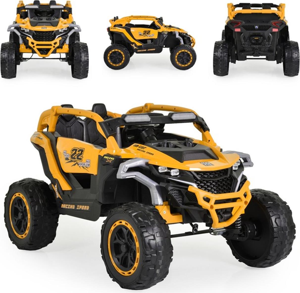 Moni Kinder Elektrofahrzeug SUV Arizona EVA-Reifen Fernbedienung Lichter Musik orange