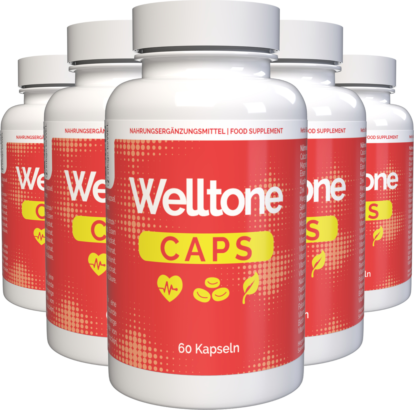 IncHealth GmbH Welltone - 300 Kapseln (5 x 60 Kapseln) - 5er Pack welltonemv5x-24e1