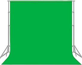 Akhan Green Screen Fotohintergrund 3x3 m, Bonvvie Faltenresistenter Fotografie Hintergrund Grün Chromakey Musselin Hintergrund für Photo Video Studio, Fernsehen, Zoom, YouTube, Online-Meetings 174854442