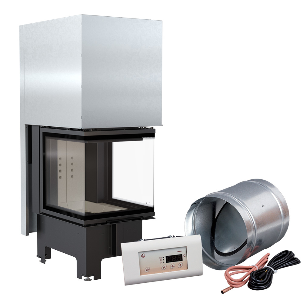 Inteligentný oceľový krb KRATKI NBC 500/500 8 kW Ø 200 Lift-up MSK