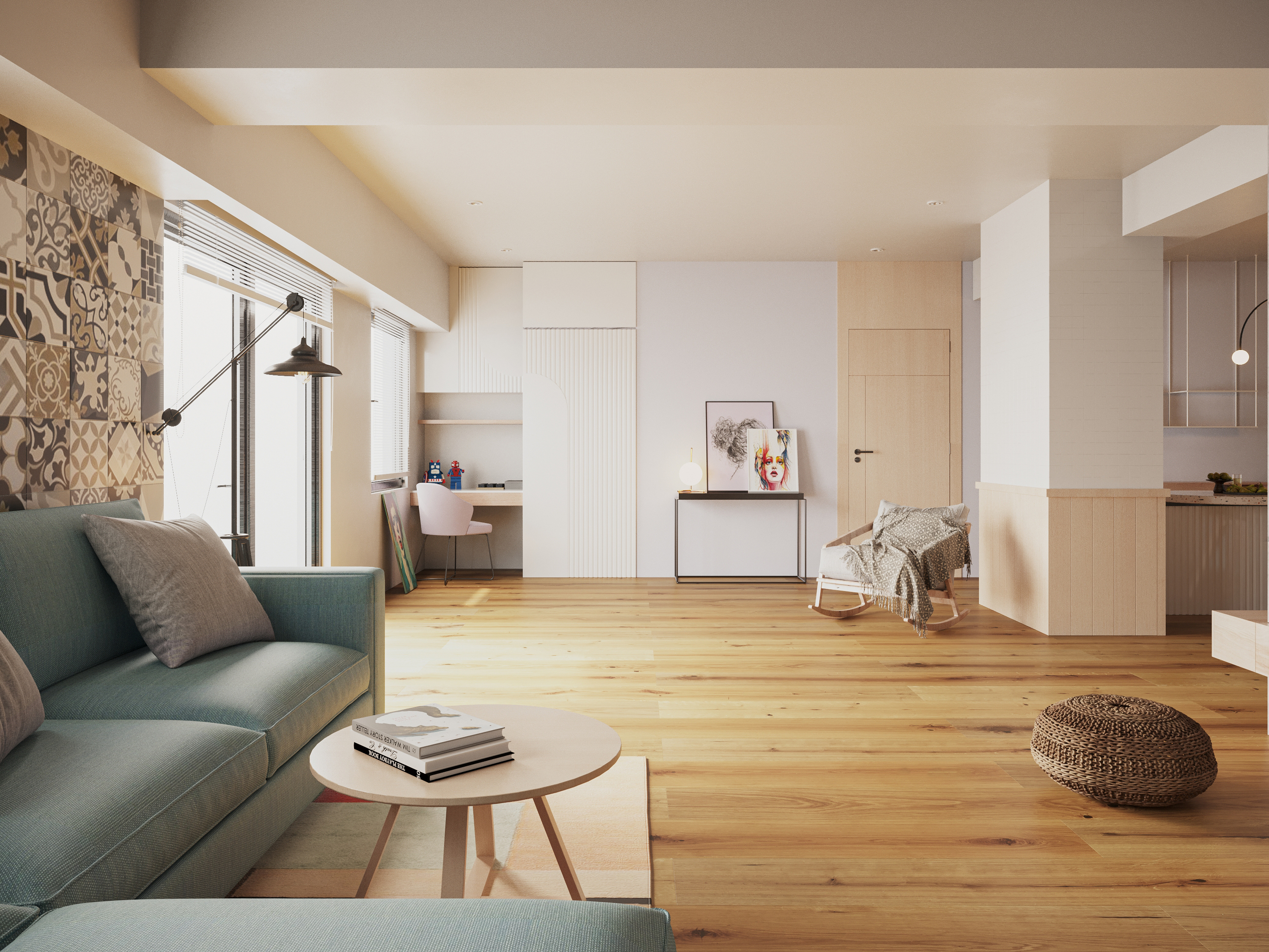 Holzfloors Parkettbrett Vintage - Natur 14 x 254 x 2430 m