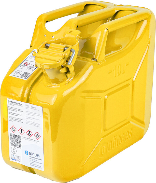 Dönges Benzinkanister 10 Liter Metall gelb | Stahlkanister, Kanister, Blechkanister