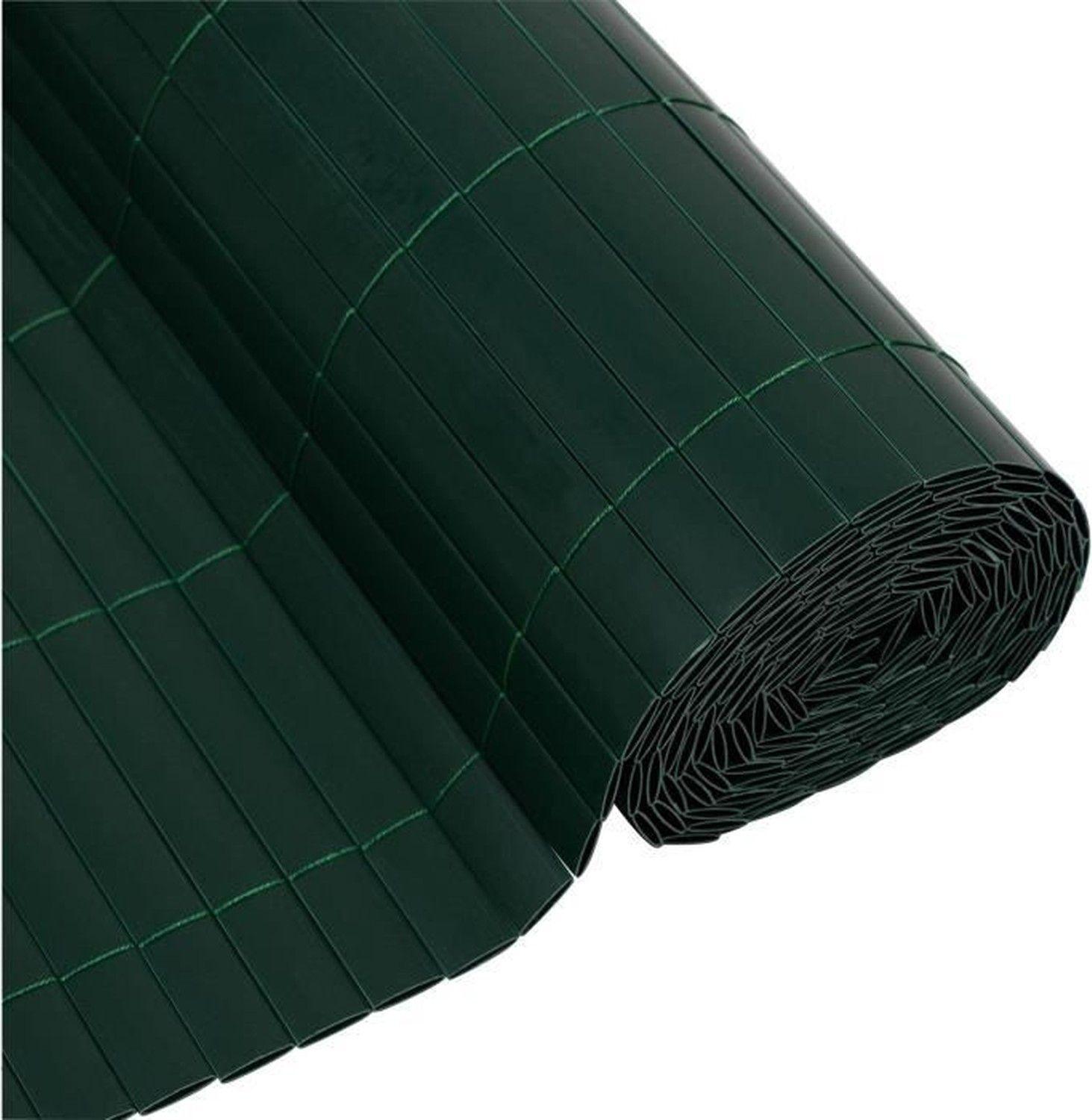 Nature Doppelseitiger PVC-Schilfzaun 1 x 3 m – 1600 g/m² – Lichtdurchlässigkeit 4/5, UV-beständig – Grün
