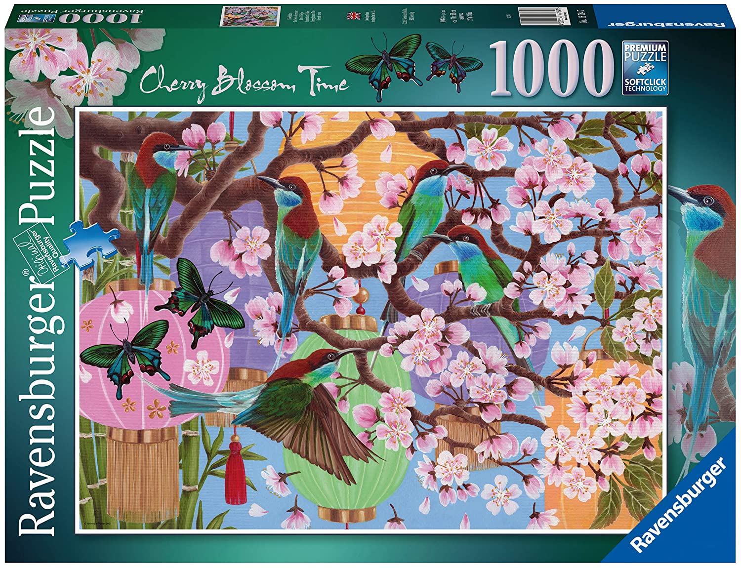 1000 Teile Puzzle Gemaltes Puzzle Ravensburger 16777 Blumen Flower Hill Lane 