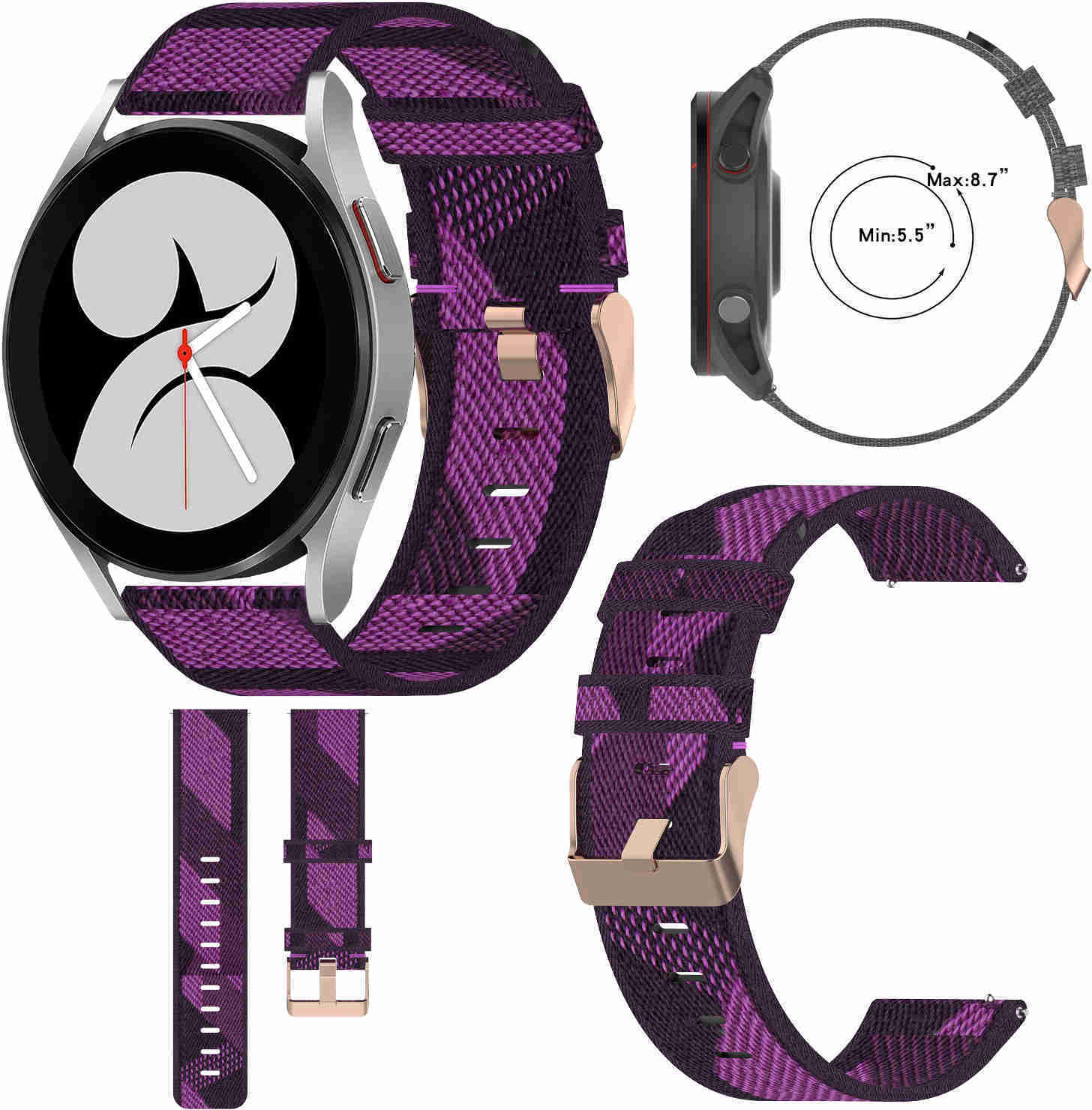 Pre Samsung Galaxy Watch FE 6 5 4 Normal Pro Classic Nylon Arm Band