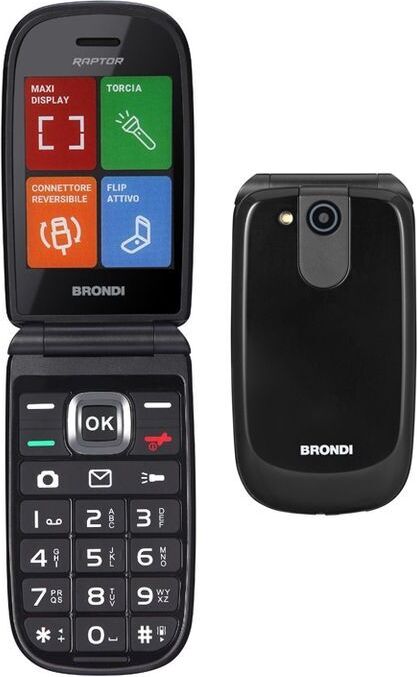Brondi Raptor (Čierny) - Mobilný Telefón Typu Clamshell