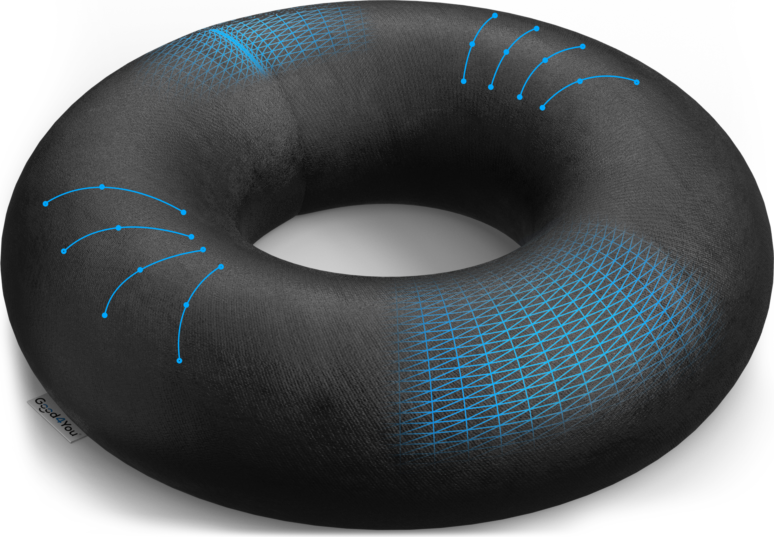 Good4You Donut Sitzkissen - Orthopädisches Ringkissen - Ergonomisches Design - Schwangerschaftskissen