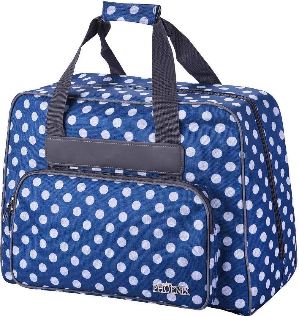Phönix Nähmaschinentasche Polka Dots blau ($)