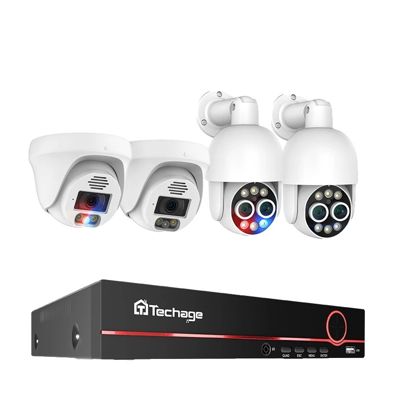 8CH NVR dohľadový systém, 8MP kamery s vysokým rozlíšením, inteligentná detekcia AI, 8CH a 4 kamery 1T
