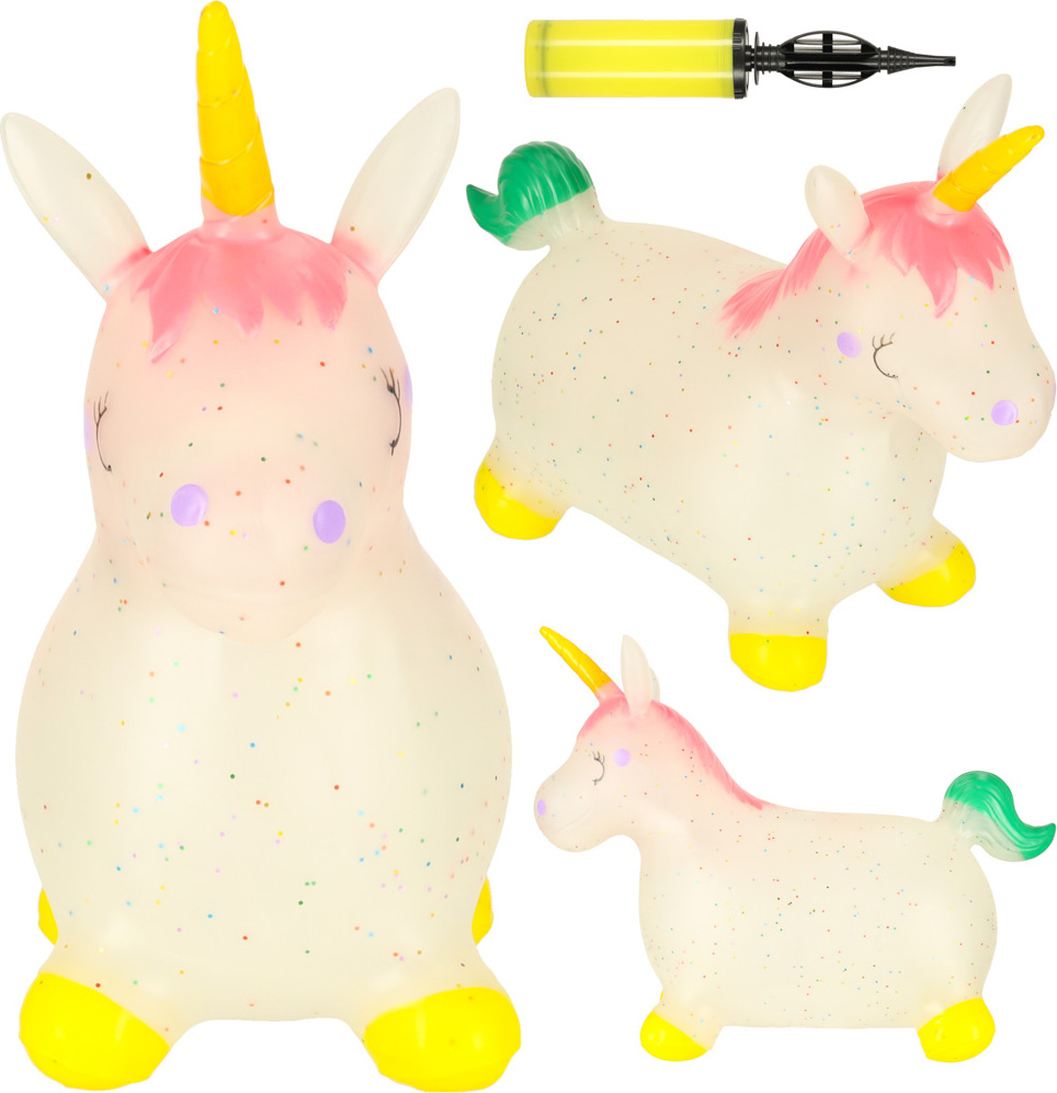 Kik Baby-Hüpfburg mit Pumpe und Gummi-Einhorn KX3187