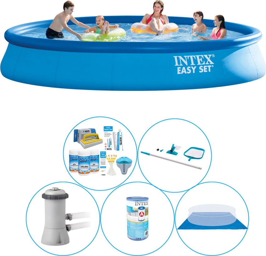 Bazén s príslušenstvom - 6 kusov - Intex Easy Set Round 457x84 cm
