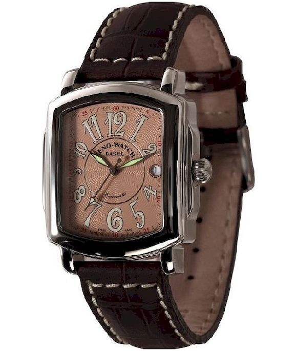 Zeno-Watch - Náramkové hodinky - Pánske - Chrono - Retro obdĺžnikové automatické - 8098-h6