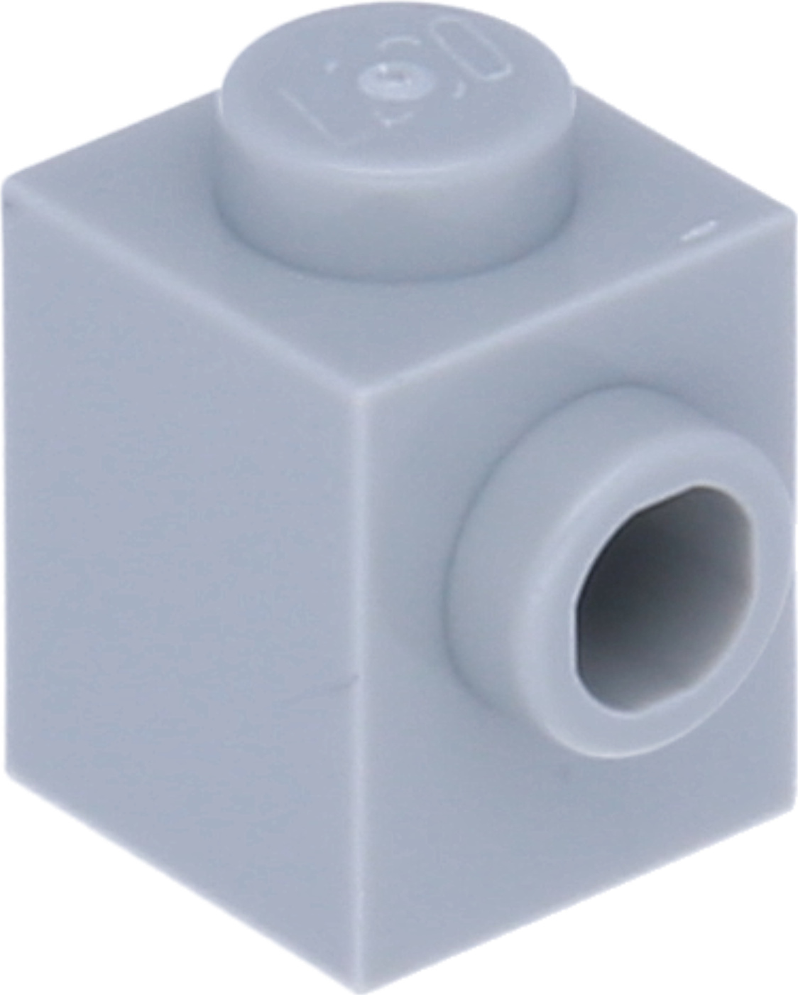 50x LEGO Stein 1x1 hellgrau mit seitlicher Noppe