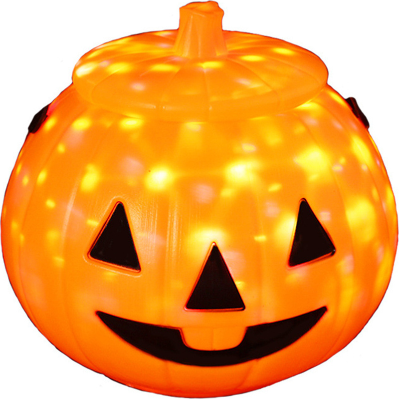 Cocosity Halloween-Kürbis-Eimer,LED-Kürbis-Korb,Halloween-Süßigkeiten-Eimer
