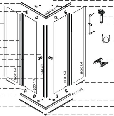 Türglaspaket Aurlane Multi Place transparent SCAB250_1