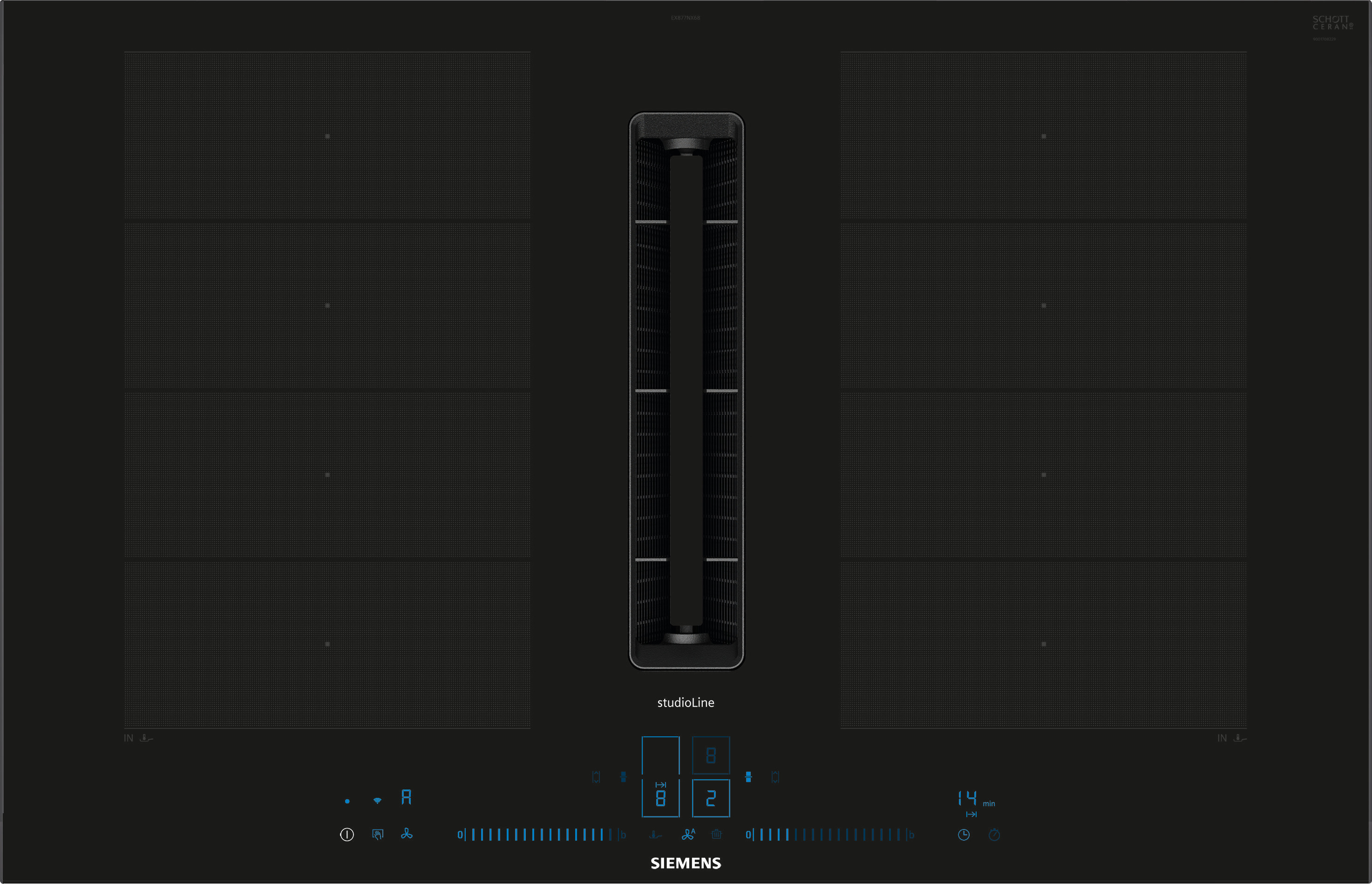 Siemens iQ700 EX877NX68E Indukčná varná doska 80 cm | Samostatná s odsávačom pár