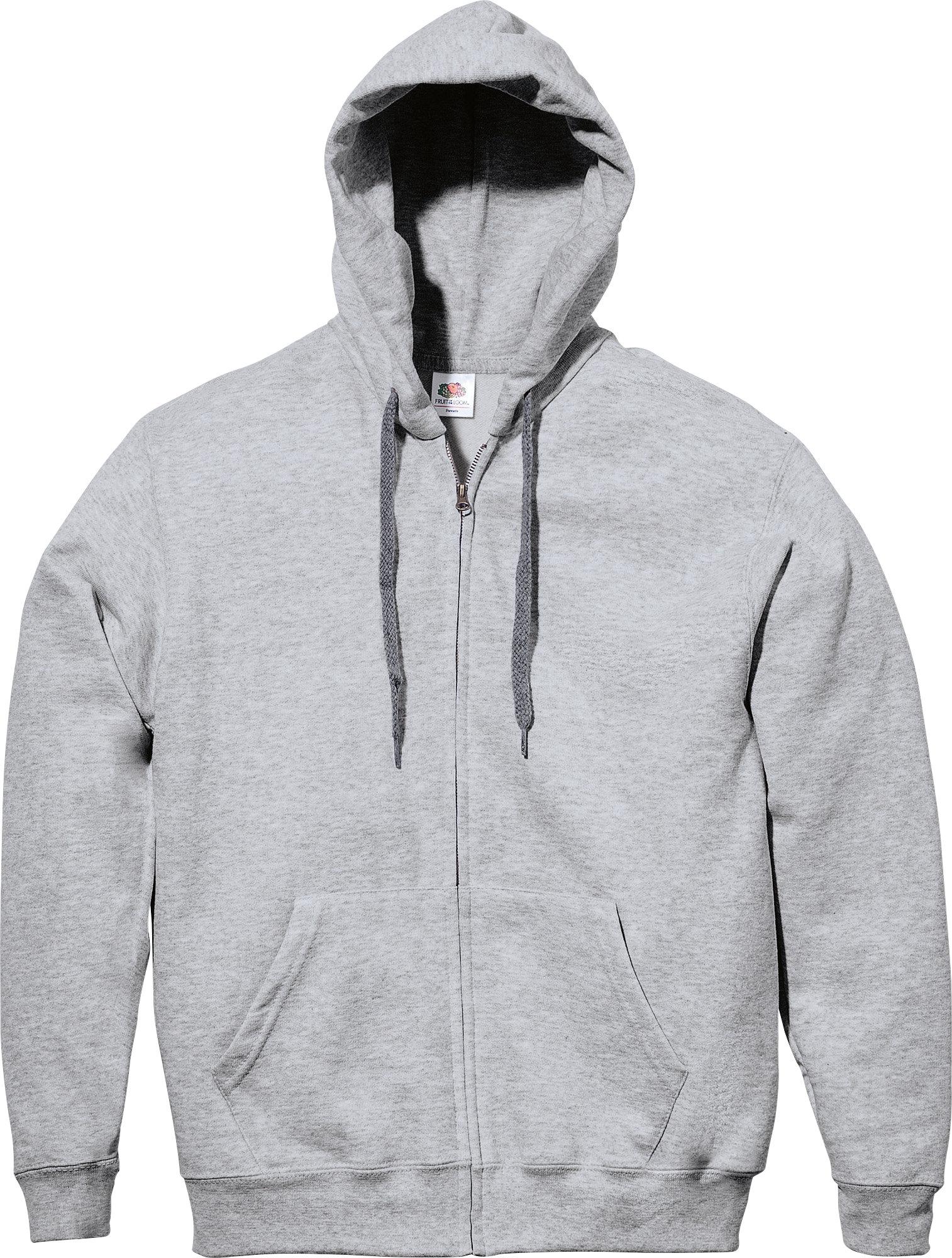 Fruit of the Loom Uni-Freizeitjacke mit Kapuze grau L