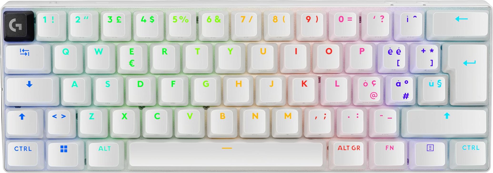 Logitech G PRO X 60 keyboard Gaming RF Wireless + Bluetooth QWERTY US International White 920-011930