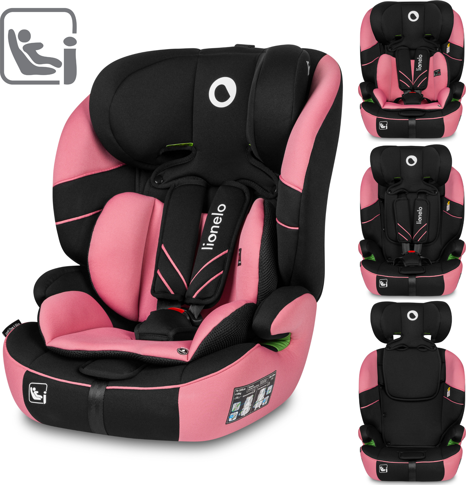 Lionelo Levi one i-size 2023 pink rose
