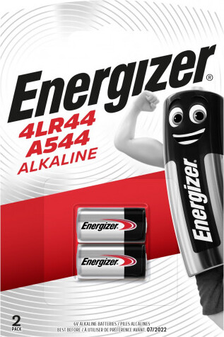Energizer alkalische 6V 4LR44/A544 Batterie - 2 Stück