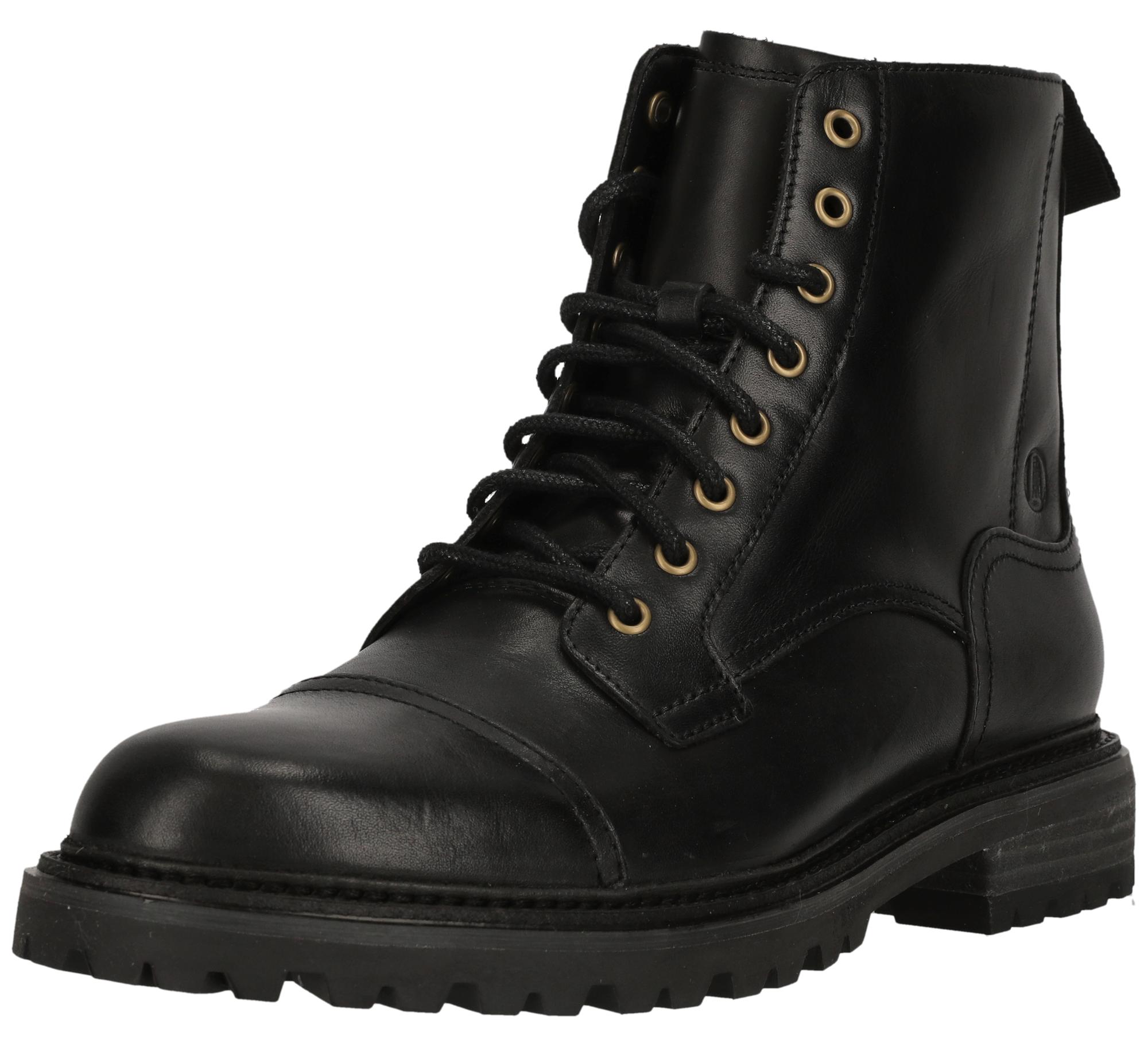 CLARKS Schnürstiefeletten Clarkridge Hi Black Leather mit akzentuierenden Details 1216 Black Leather 43 26179728 Black Leather_43