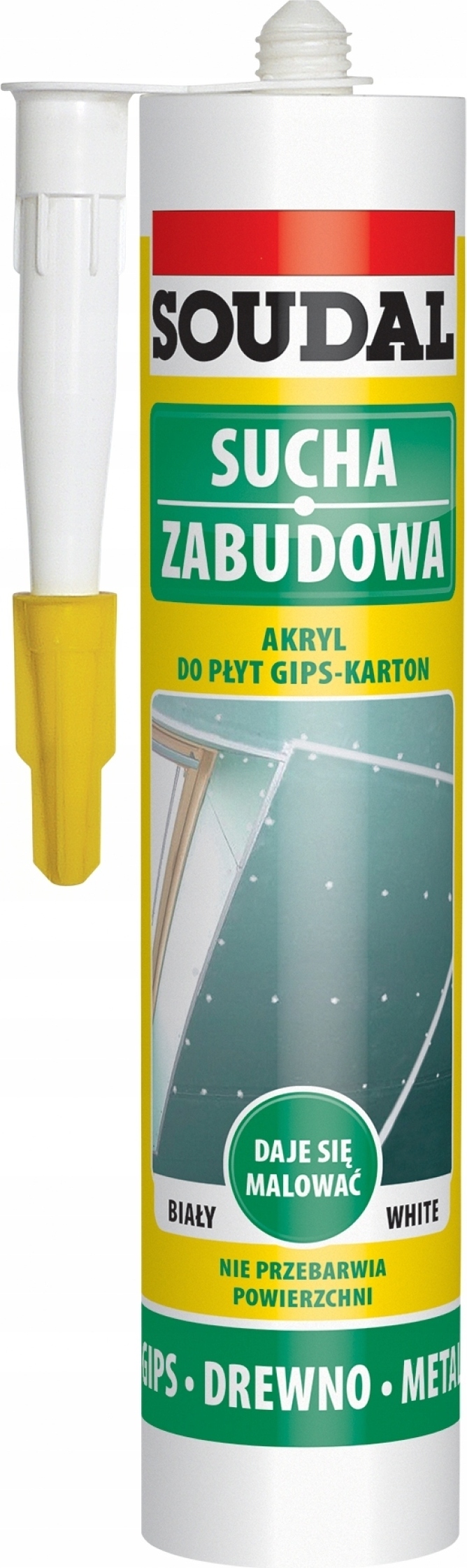 Soudal 280 ml Acryl-Dichtstoff für Gipskartonplatten, Trockenbau, Innenausbau