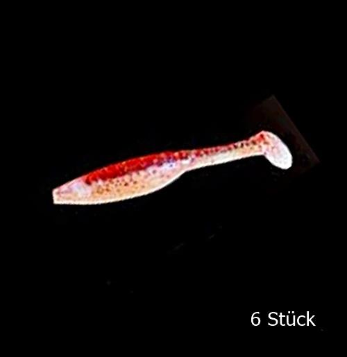 Sonstige Nomura Soft Lures Grab Shad 4" Red Glitter Back