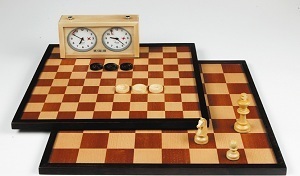 Longfield Games schachbrett und Schachbrett eingelegt 45 x 45 cm 660488