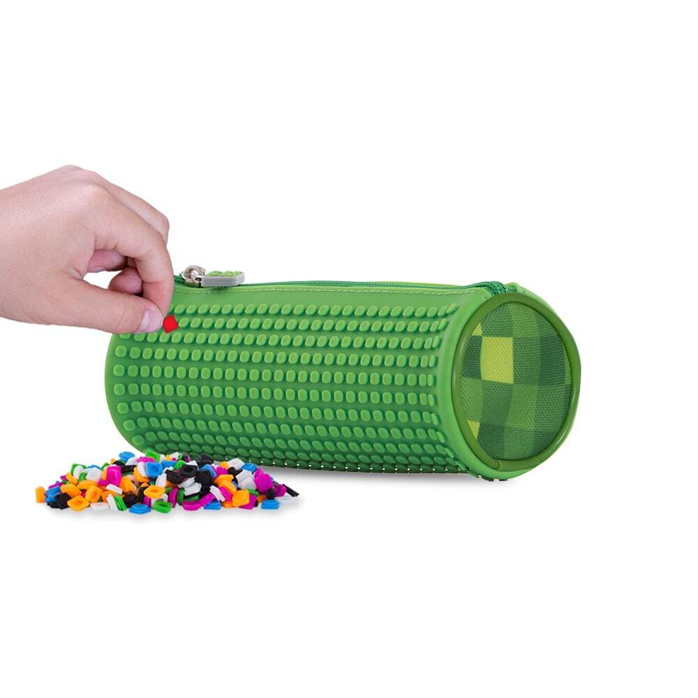 Pixie Crew Green Round Pencil Case für Minecraft -Spieler
