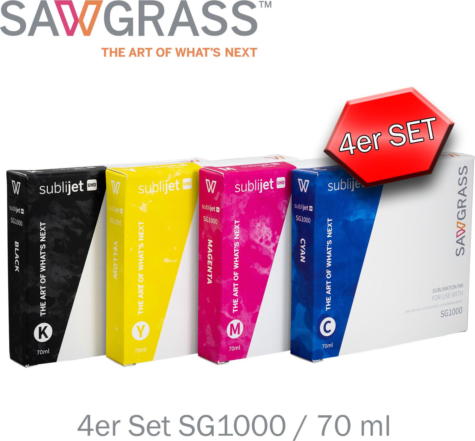 Sawgrass SubliJet UHD für SAWGRASS SG1000 - CMYK Bundle - 70ml