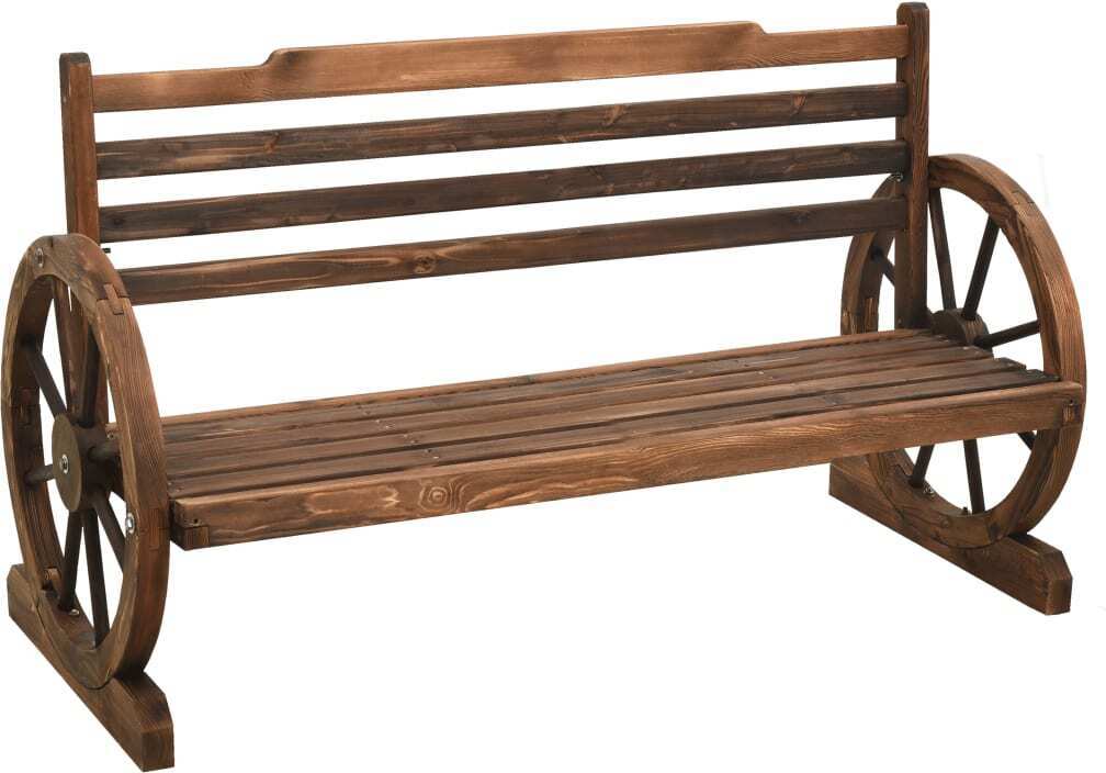 Gartenbank 112 cm Massivholz Tanne