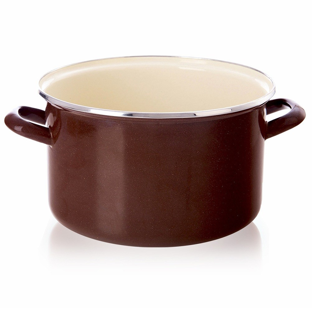 Orion Emaille-Topf Kochtopf Schmortopf emailliert BROWN 26 cm 6,5 L