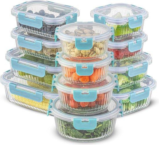 OEM 24 Stück Glasbehälter mit Deckel, luftdicht, tiefgefrier- und spülmaschinenfest 2026