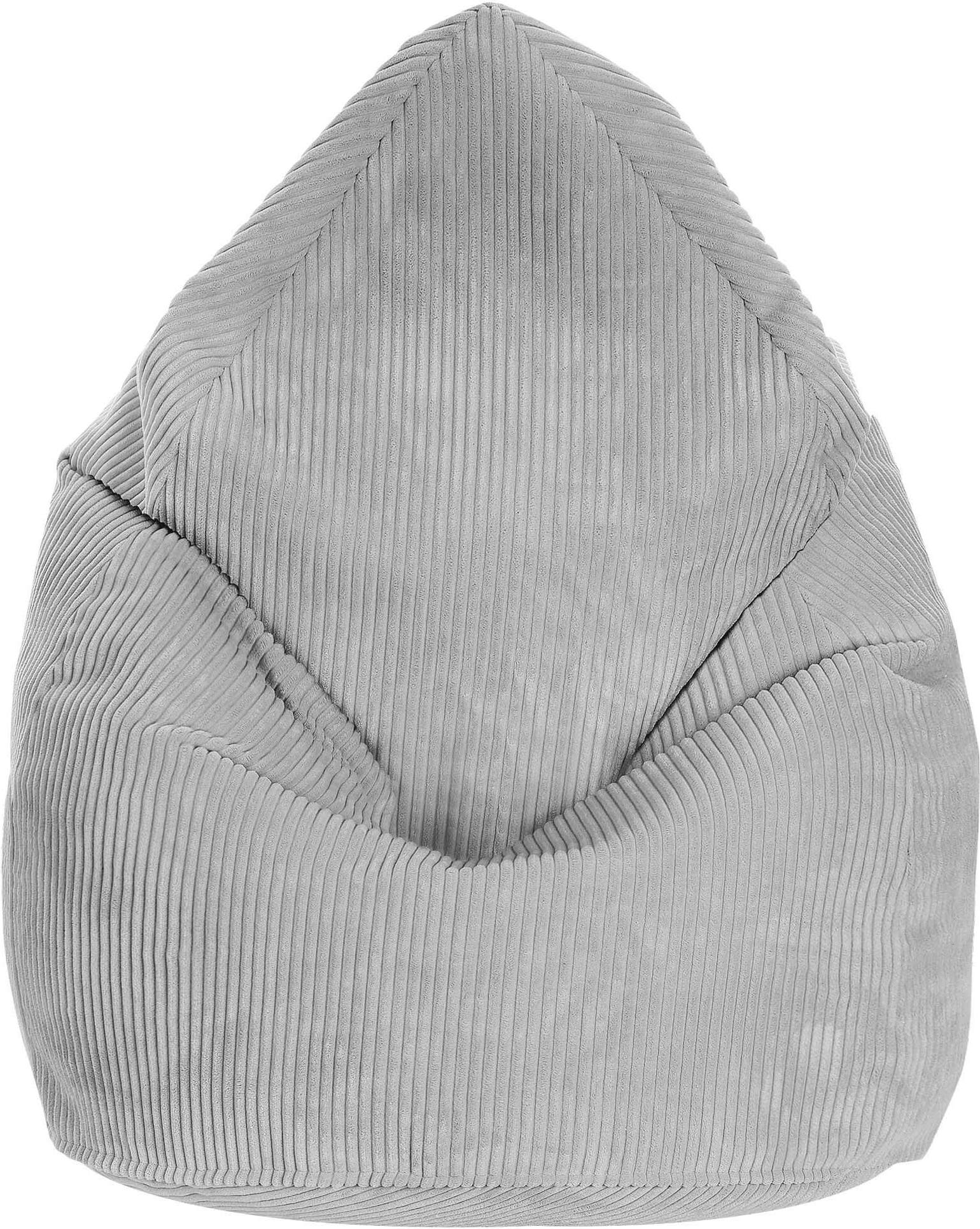 Dreamroots Bean Bag 80x80x120cm Sitzsack mit Lehne und Bezug Sitzkissen Boden Chill Sack Bubibag Sitzsack Sitzsack mit Füllung Sitzsack Cool Gray pufM-164