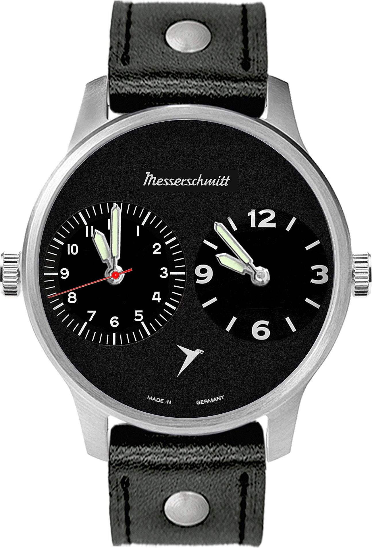 Messerschmitt ME-DUAL2-L Pánske hodinky Two Times Black