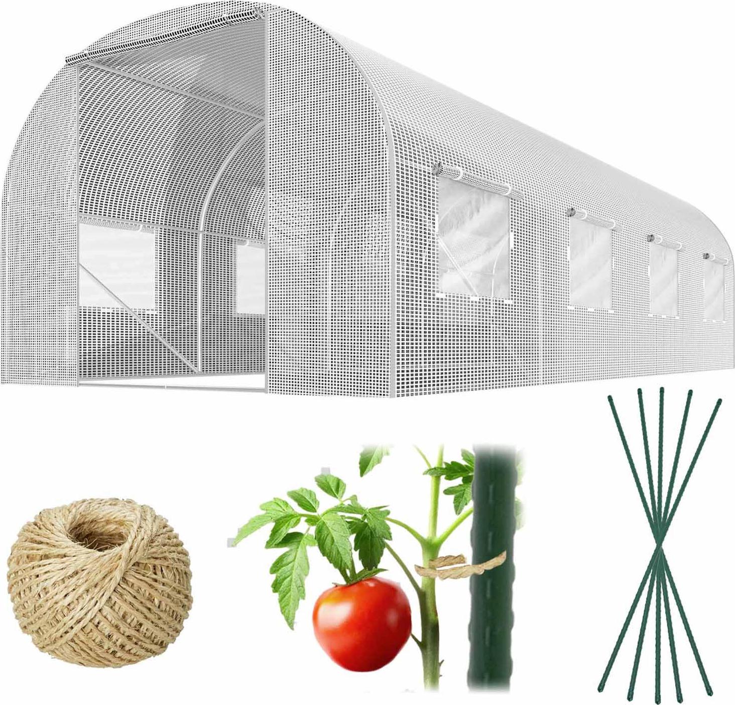 B2X Gartentunnel 3 x 4,5 m (13,5 m2) weiß Plonos