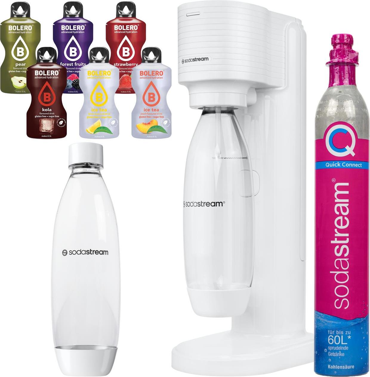 Výrobník perlivej vody SodaStream Gaia White + jedna fľaša 1 l, biela + Bolero