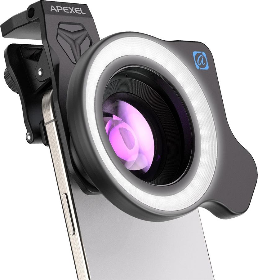 INF APEXEL APL-ZM100FL26 Handy-Objektiv-Set: Makro, Zoom & Blitzlicht 396087