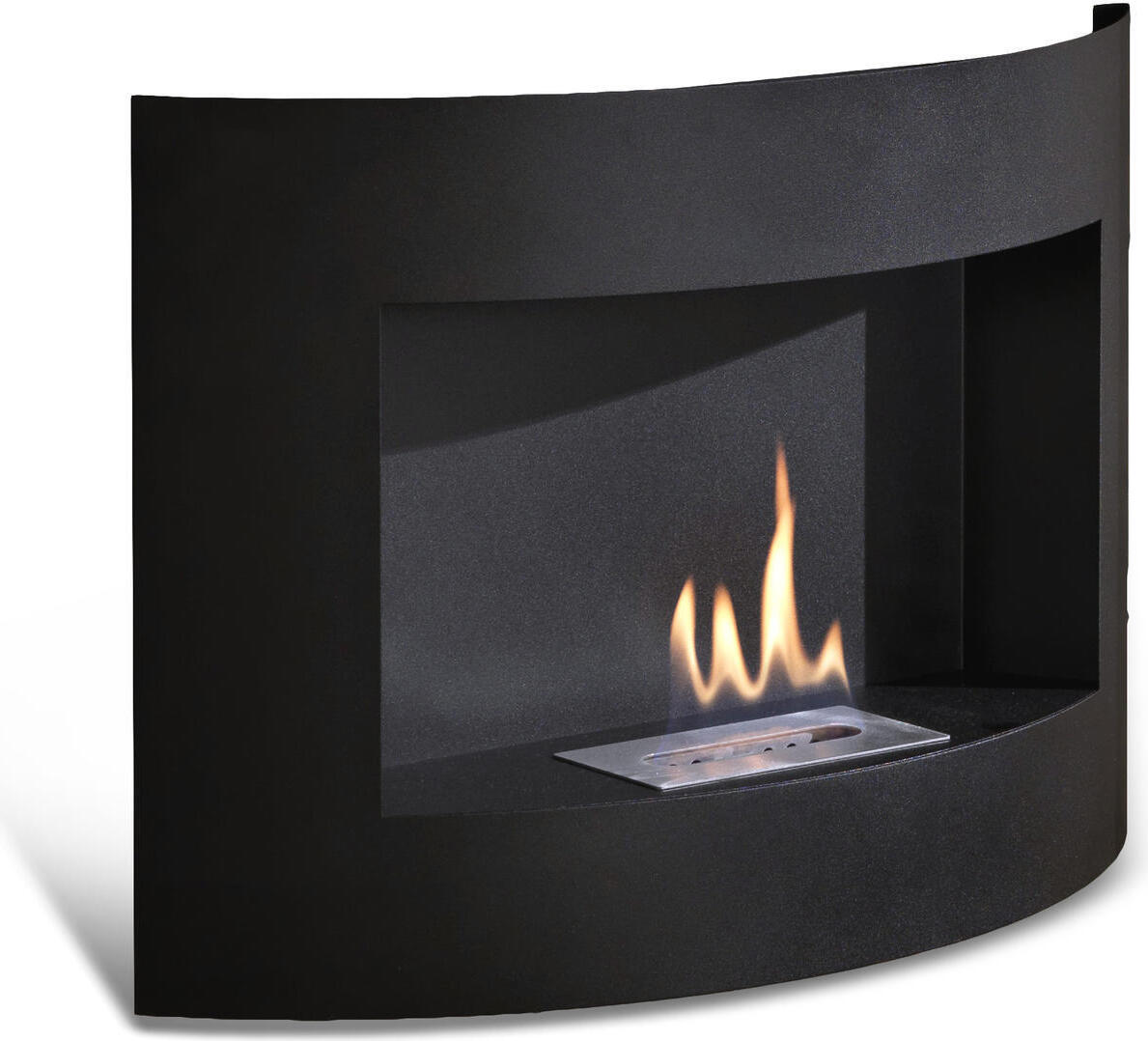 Redonda - Čierny kovový nástenný krb