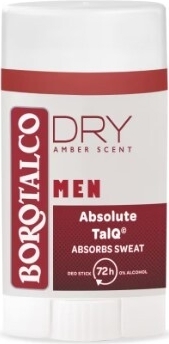 Borotalco Men Dry Amber, Männer, Deodorant, Deostift, Stab, 40 ml, 72 h 960085
