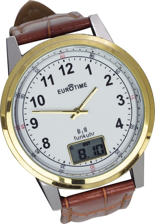 EUROTIME Funkarmbanduhr bicolor